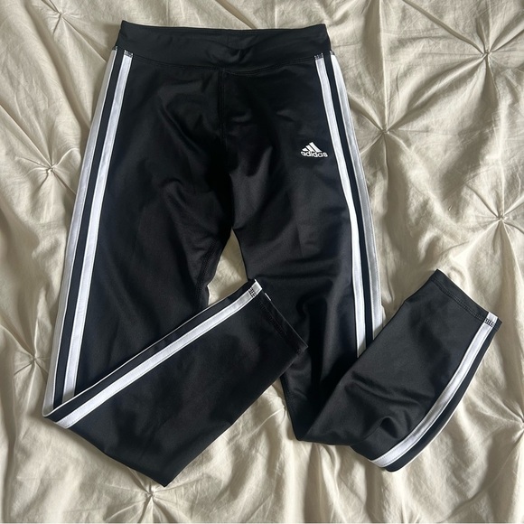adidas Black and White Leggings - Picture 1 of 6